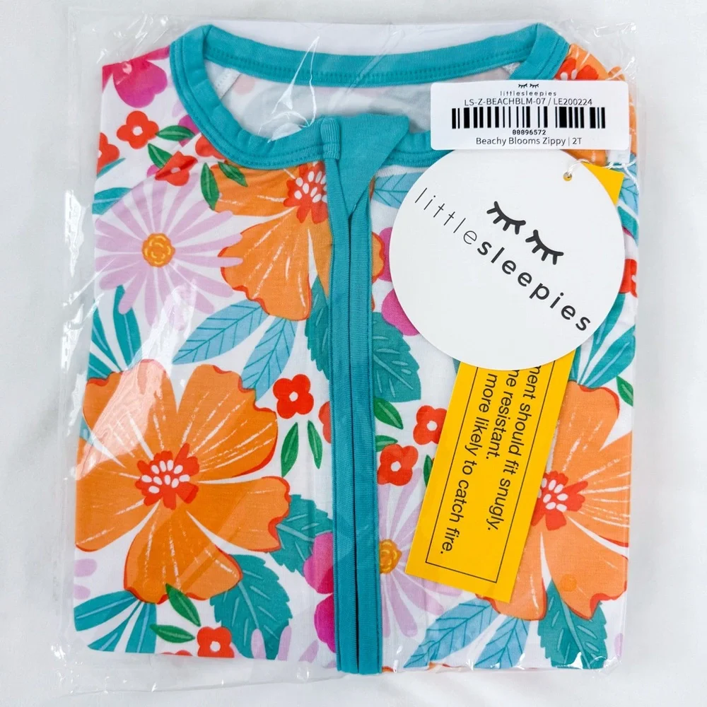 Little Sleepies Beachy Blooms Zippy 2T NWT NIB